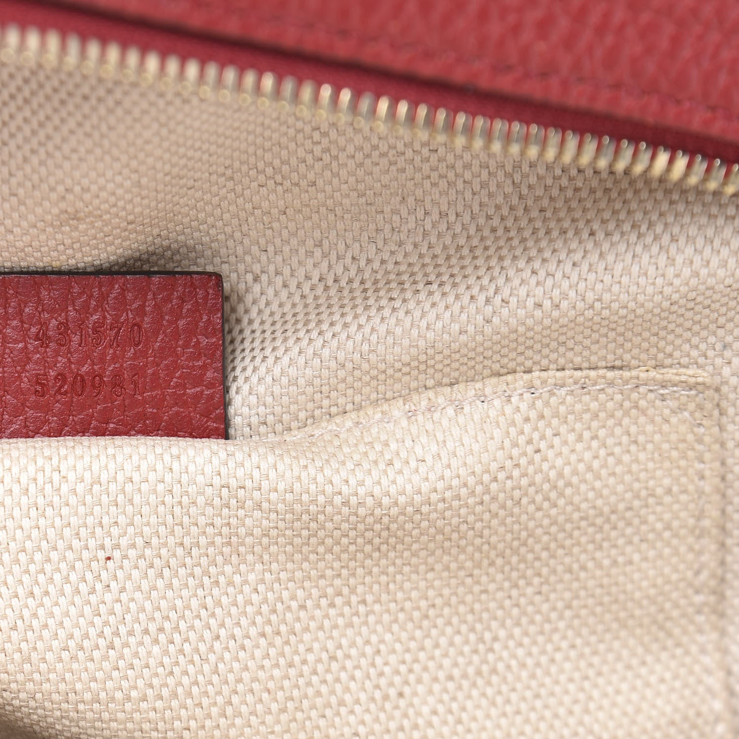 Gucci Pebbled Calfskin Bi-Color Soho Chain Backpack Red Navy 6 of 14