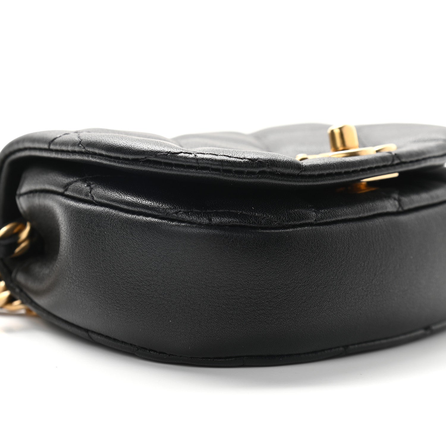 Chanel Calfskin Quilted Mini Coco Mail Clutch with Chain Black 9 of 10