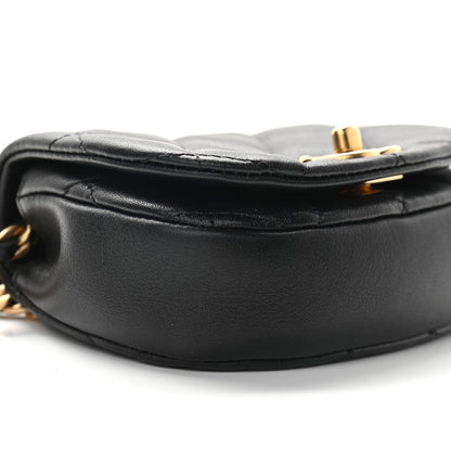 Chanel Calfskin Quilted Mini Coco Mail Clutch with Chain Black 9 of 10