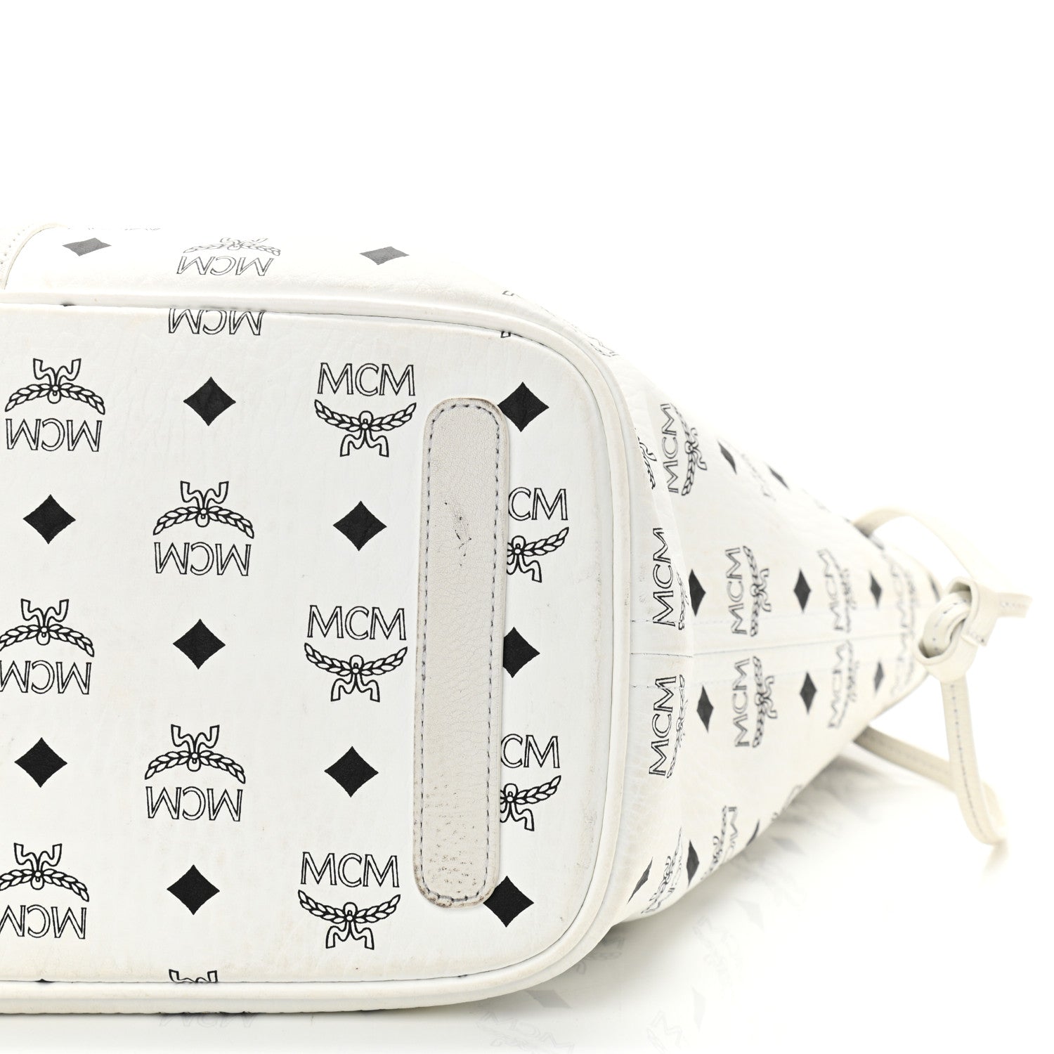 MCM Visetos Medium Liz Reversible Shopper Tote White 9 of 20