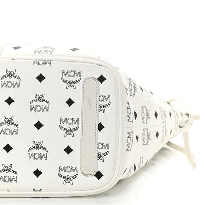 MCM Visetos Medium Liz Reversible Shopper Tote White 9 of 20