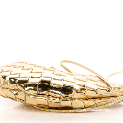 Bottega Veneta Mirror Laminated Nappa Intrecciato Mini Sardine Bag Gold 9 of 9