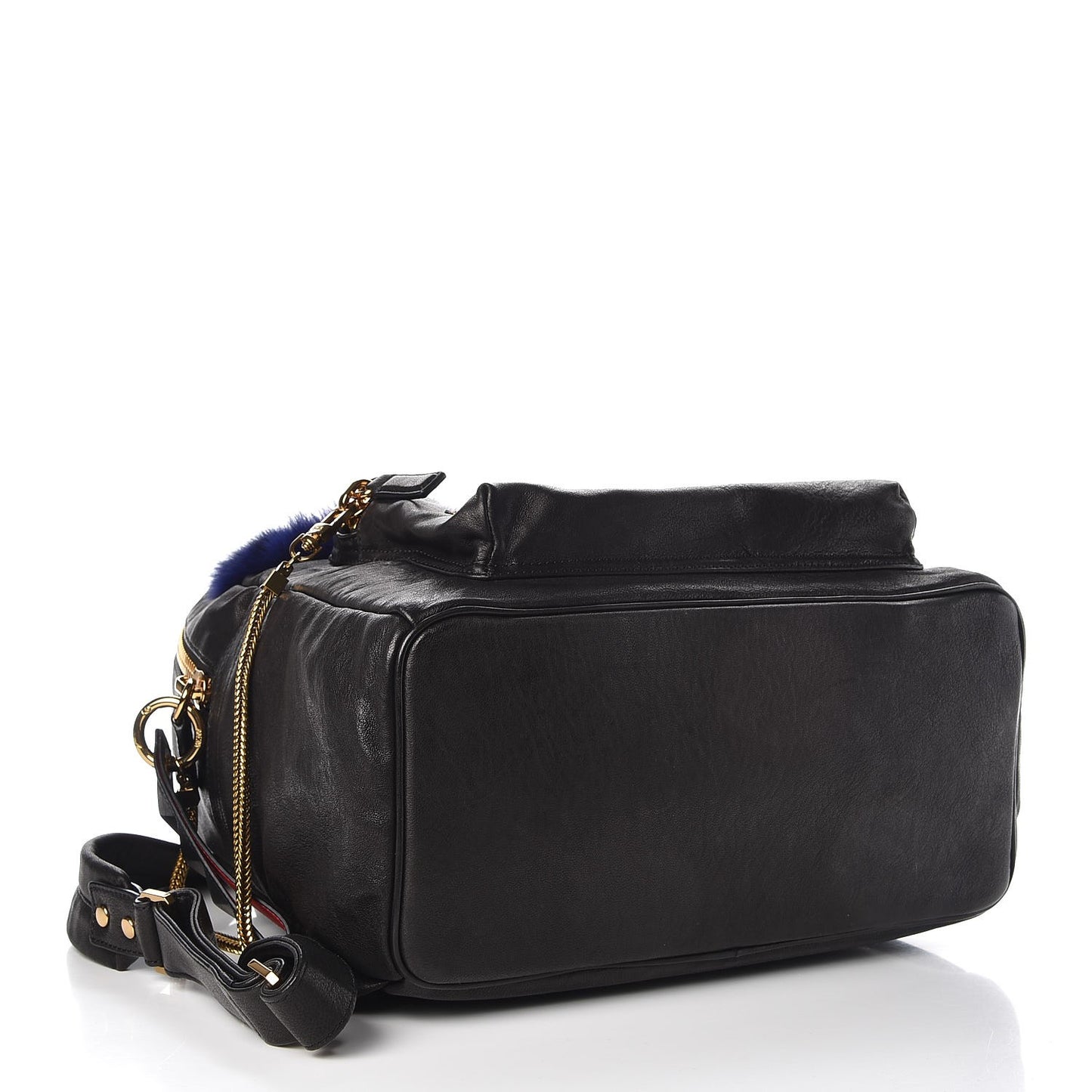 Lambskin Fox Fur Medium Stark Insignia Backpack Black