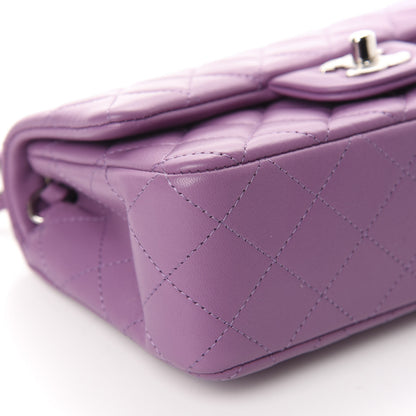 Chanel Lambskin Quilted Mini Rectangular Flap Purple 6 of 11