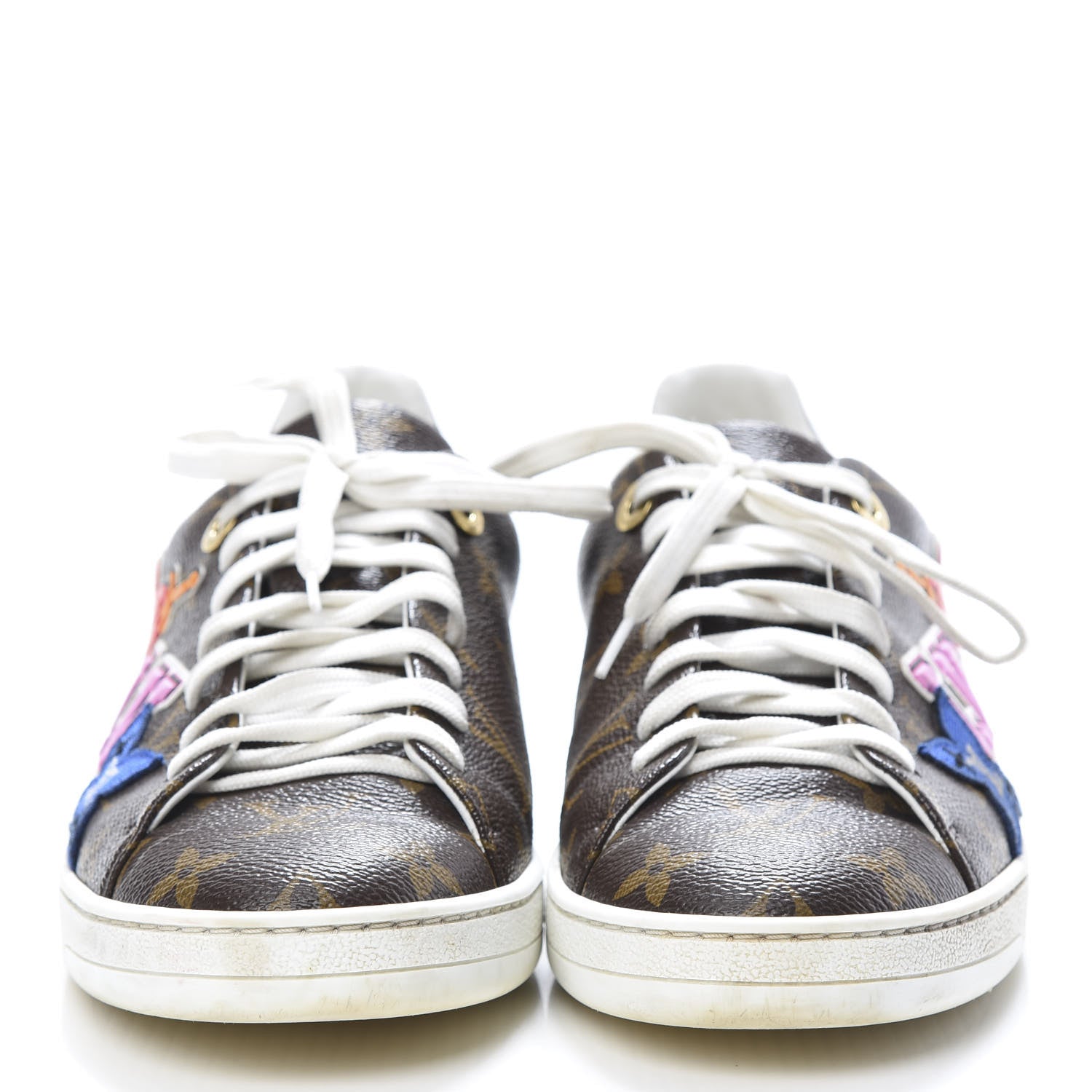 Louis Vuitton Calfskin Monogram LV Black Heart Sneakers 38.5 Cacao 2 of 10