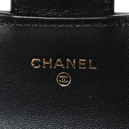Chanel Lambskin Quilted Large Gusset Flap Wallet Black 6 of 8