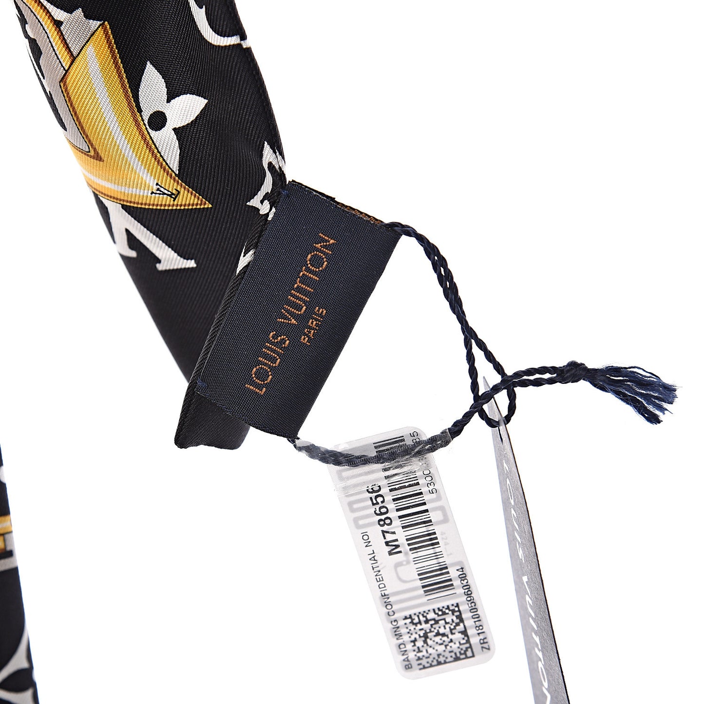 Silk Monogram Confidential Bandeau Black