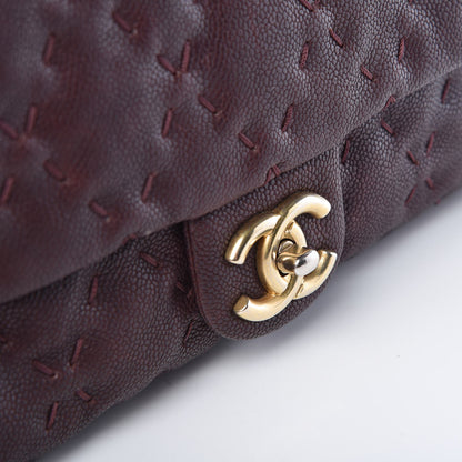 Chanel Caviar Stitched Flap Burgundy 9 of 9