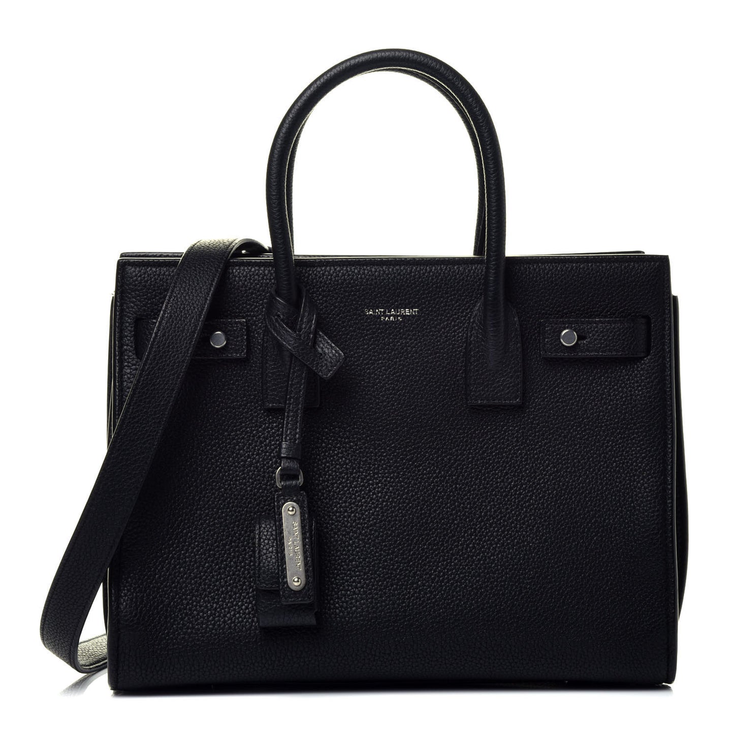 Grained Calfskin Baby Sac De Jour Souple Black