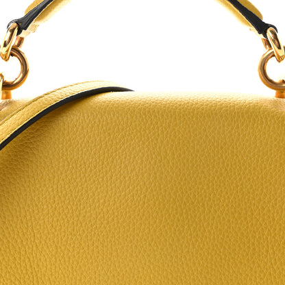 Salvatore Ferragamo Calfskin Small Margot Top Handle Satchel Yellow 7 of 9