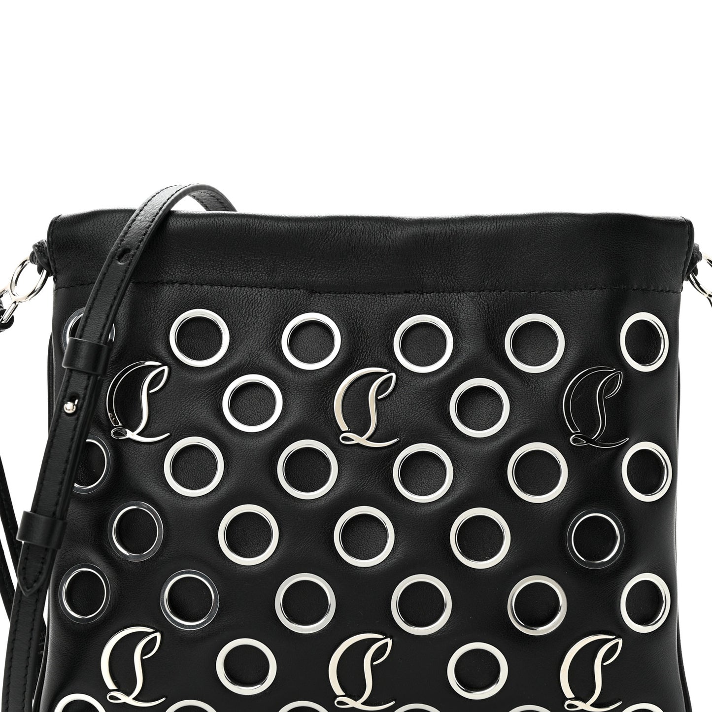 Nappa Grommet Mini Mouchara Crossbody Black