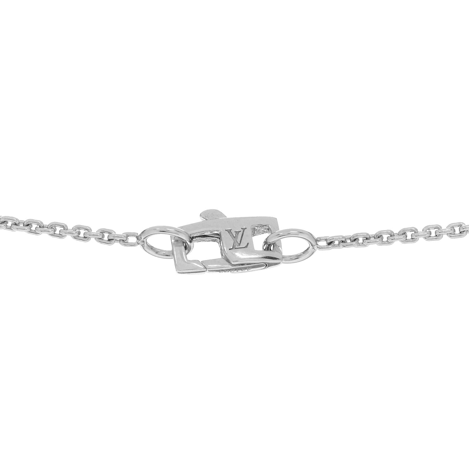 Louis Vuitton 18K White Gold Lockit Key Pendant Necklace 4 of 5