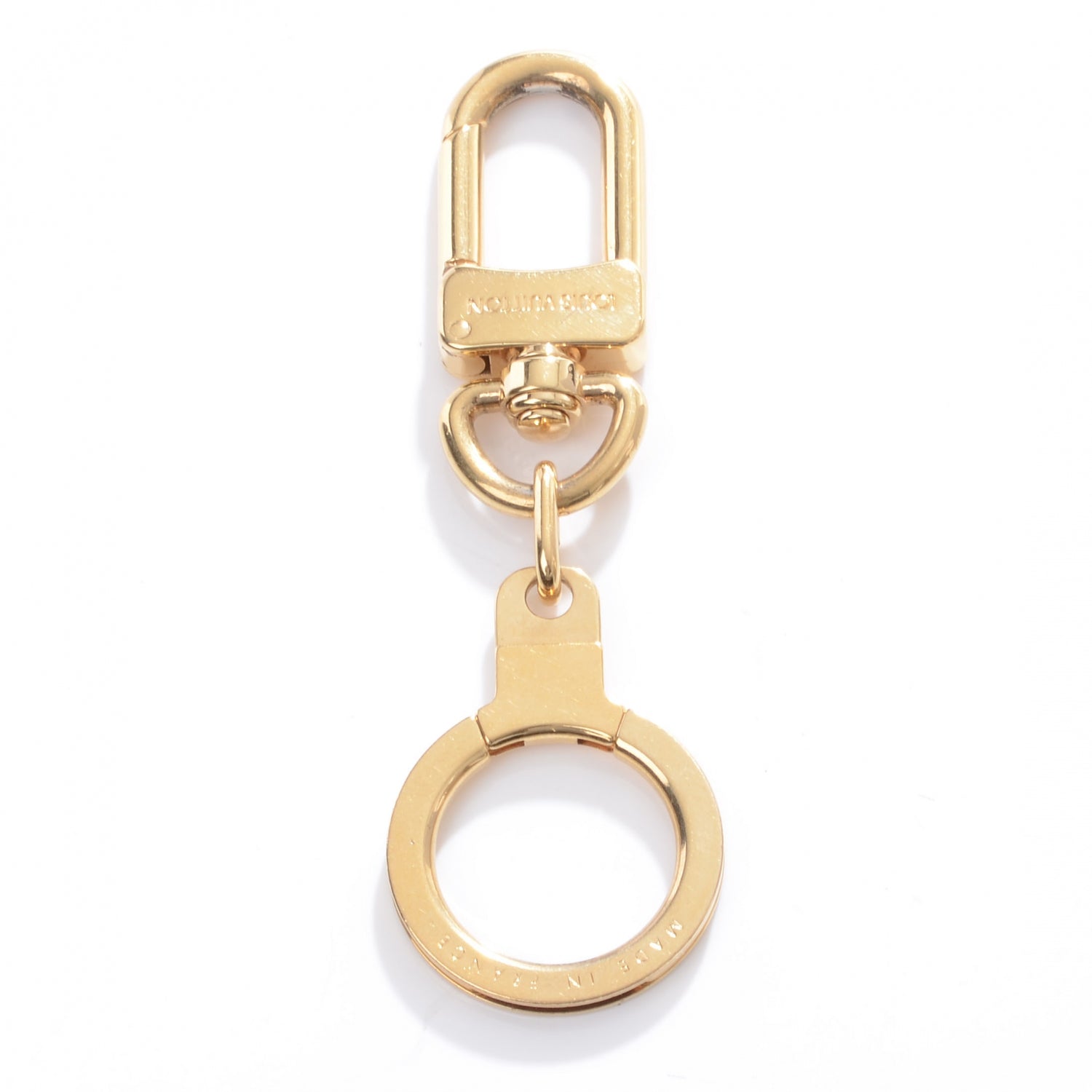 Louis Vuitton Metal Pochette Extender Key Ring Chain Gold 1 of 4