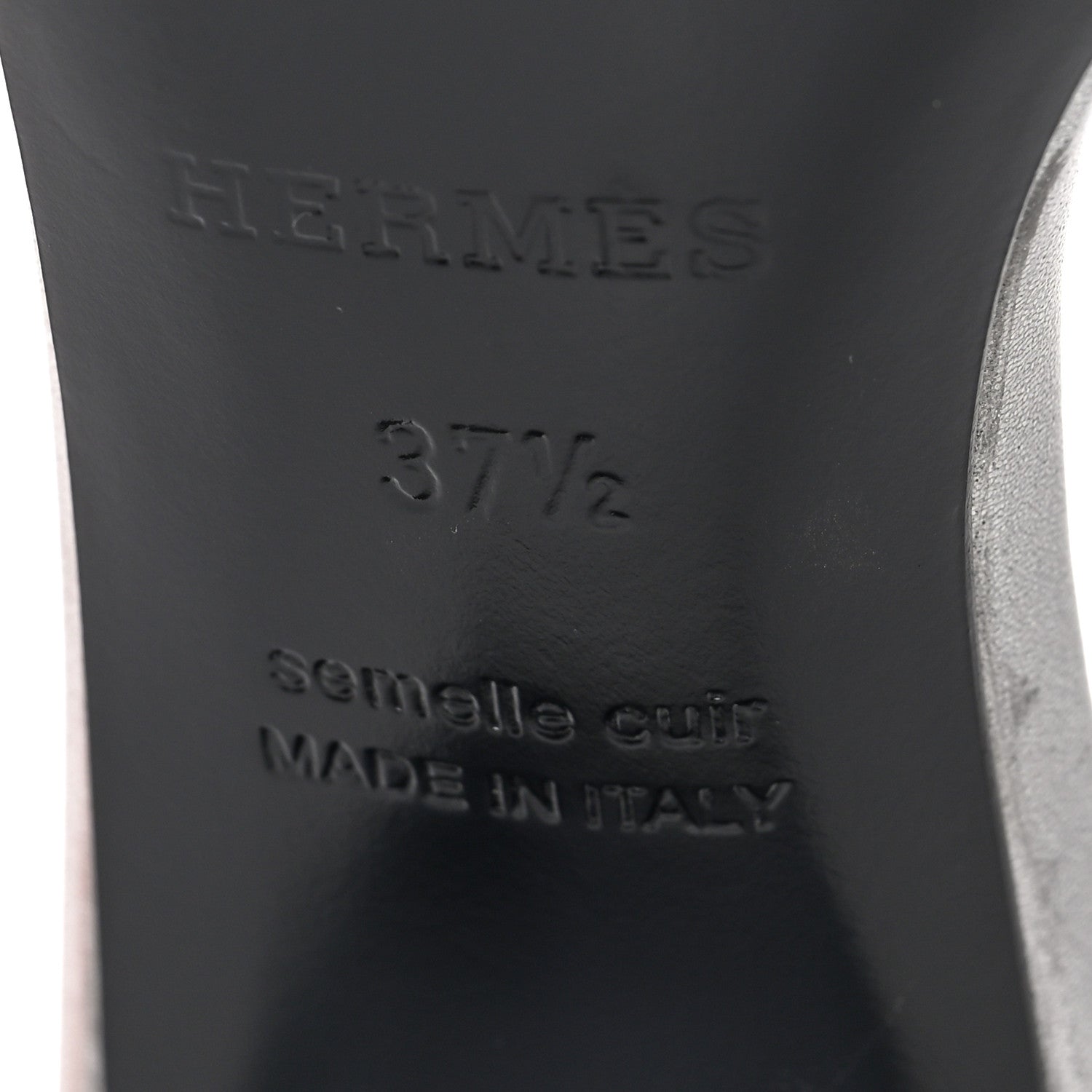 Hermes Metallic Nappa Oasis Sandals 37.5 Gris Argente 7 of 7