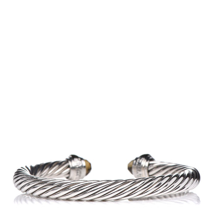 David Yurman Sterling Silver 14K Yellow Gold Citrine 7mm Cable Classics Bracelet 3 of 5