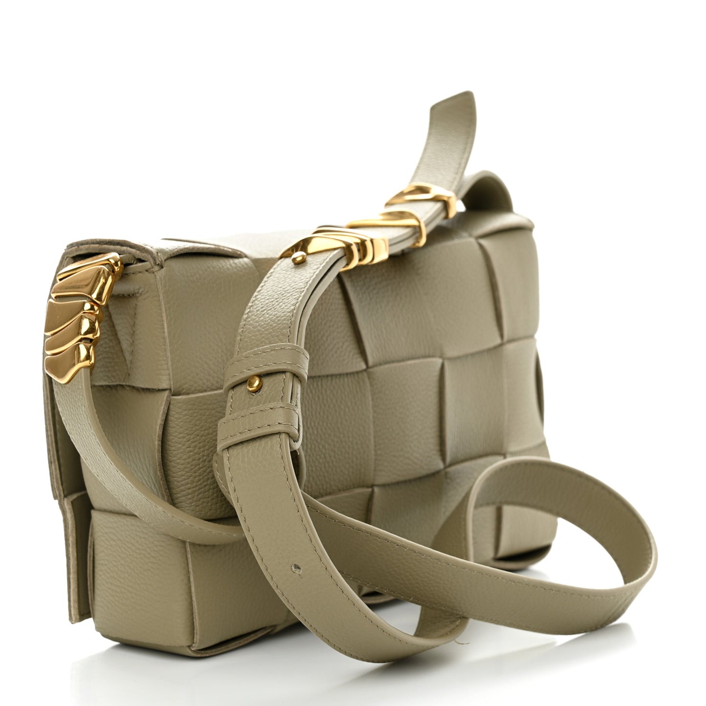 Calfskin Maxi Intreccio Cassette Bag Taupe