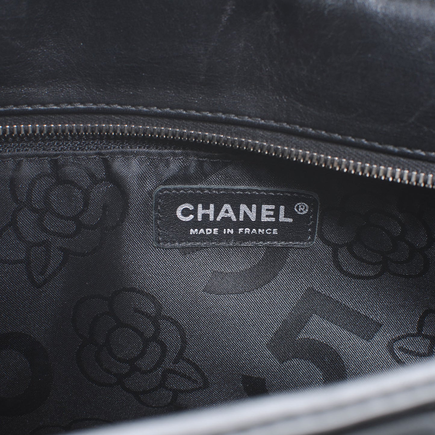 Lambskin Vertical Quilted Mademoiselle Large Flap Black