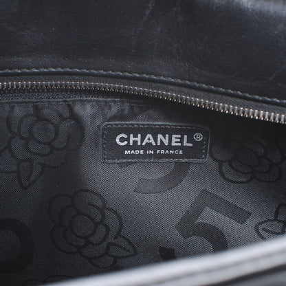 Chanel Lambskin Vertical Quilted Mademoiselle Large Flap Black 6 of 7