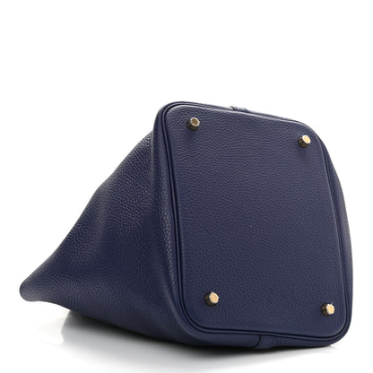 Hermes Taurillon Clemence Picotin Lock 22 MM Bleu Encre 4 of 9