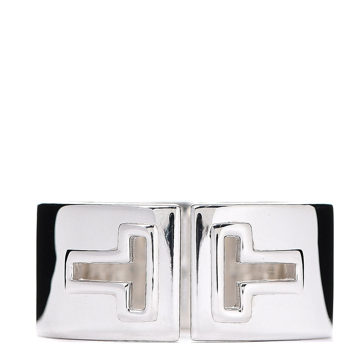 Sterling Silver T Cutout Ring 56 7.5