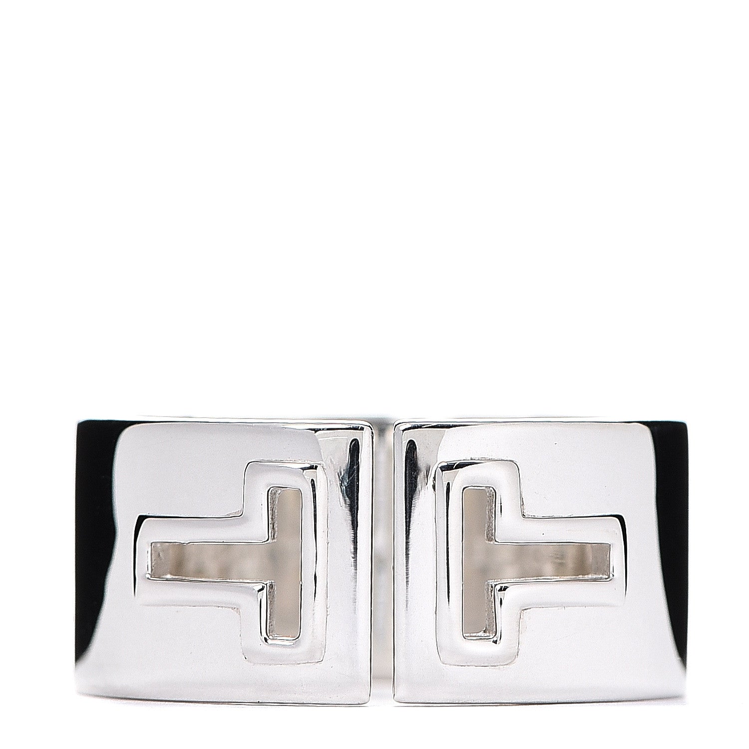 Tiffany Sterling Silver T Cutout Ring 56 7.5 1 of 3