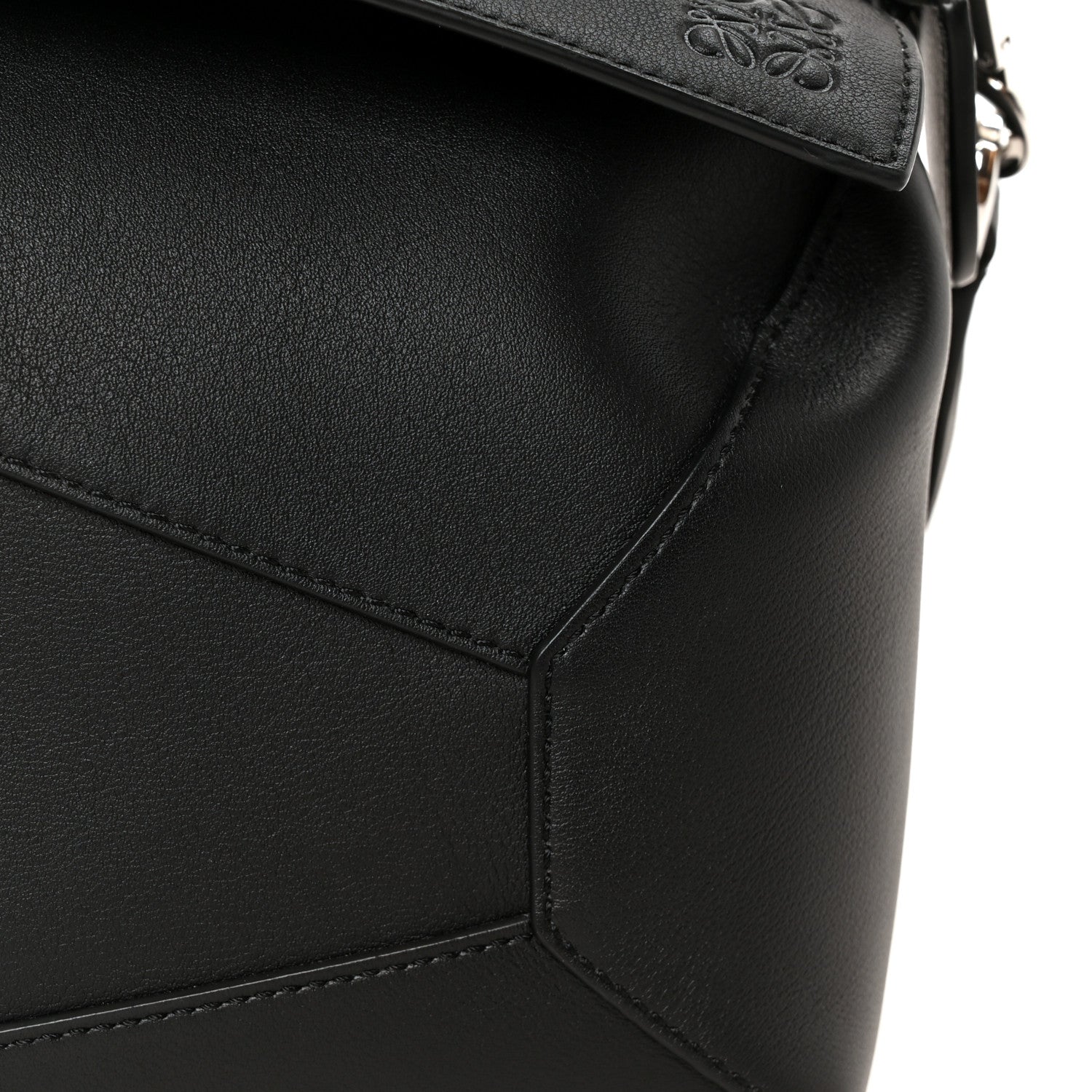 Loewe Calfskin Small Puzzle Edge Bag Black 9 of 11
