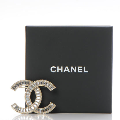Chanel Baguette Crystal CC Brooch Gold 5 of 5