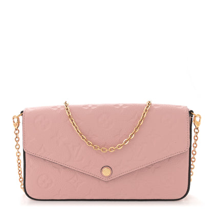 Louis Vuitton Empreinte Pochette Felicie Chain Wallet Rose Poudre 1 of 11