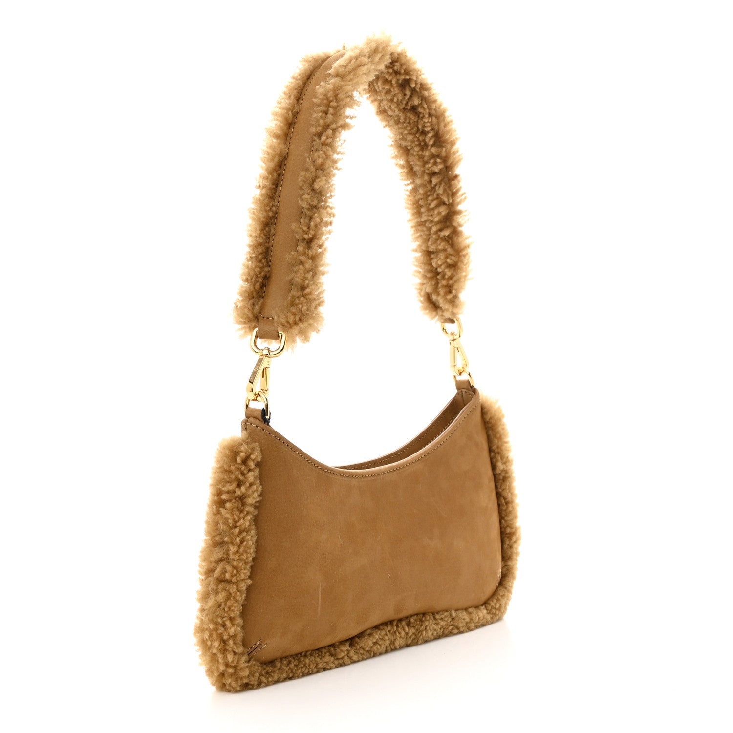 Jacquemus Suede Shearling Le Bisou Doux Camel 3 of 9