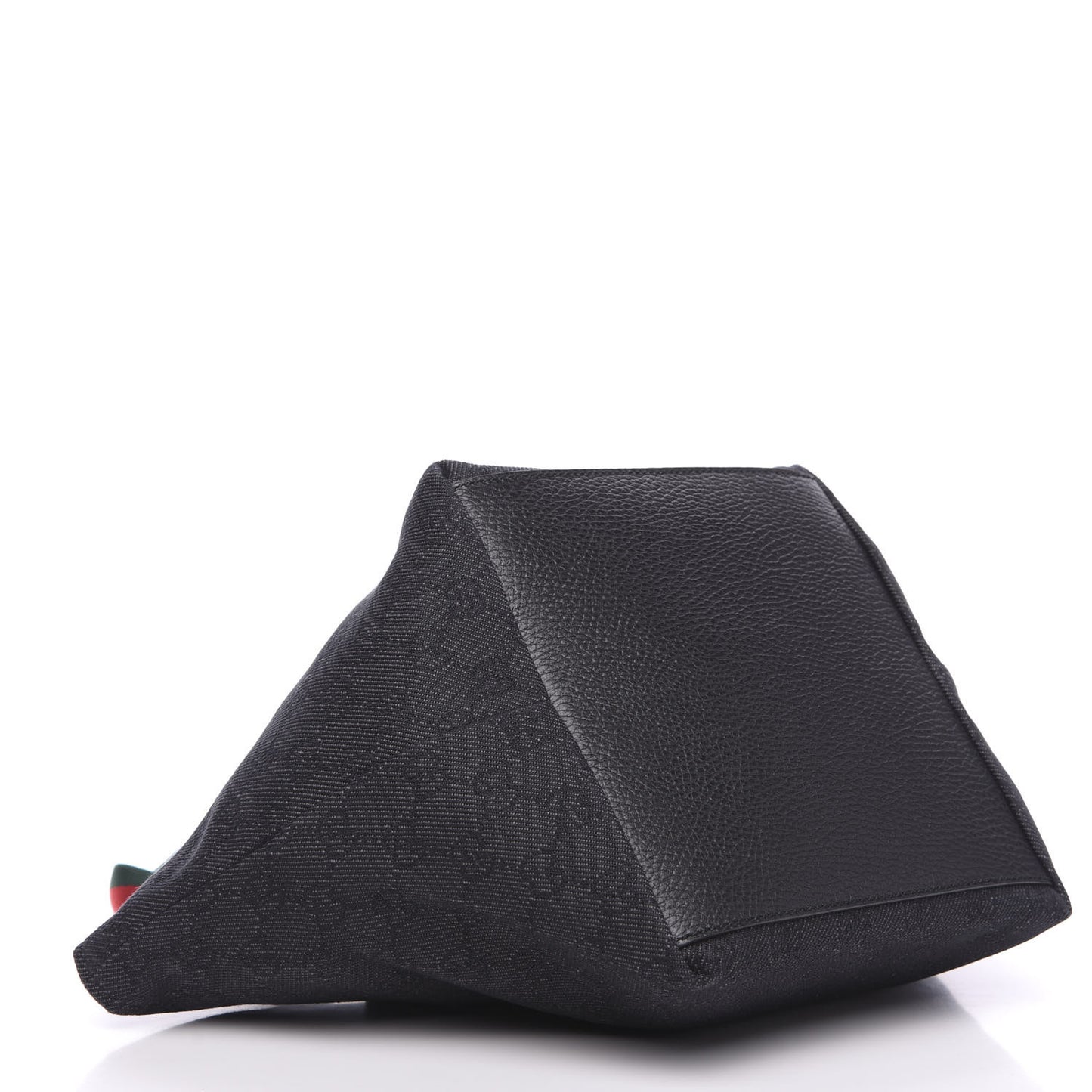 GG Monogram Mini Web Handle Bucket Tote Black