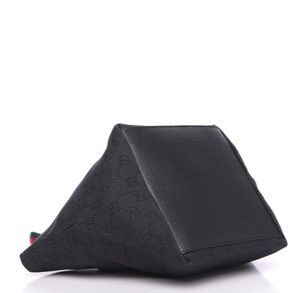 Gucci GG Monogram Mini Web Handle Bucket Tote Black 3 of 8