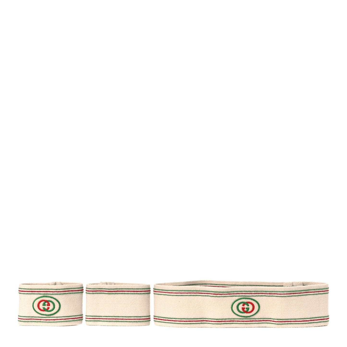 Cotton Elastic Interlocking G Headband and Wrist Set M Multicolor