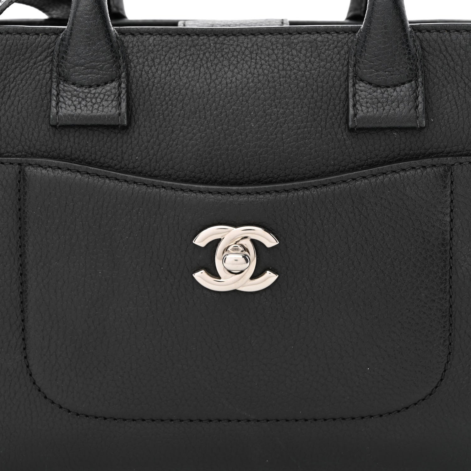 Chanel Grained Calfskin Mini Neo Executive Shopper Tote Black 8 of 12