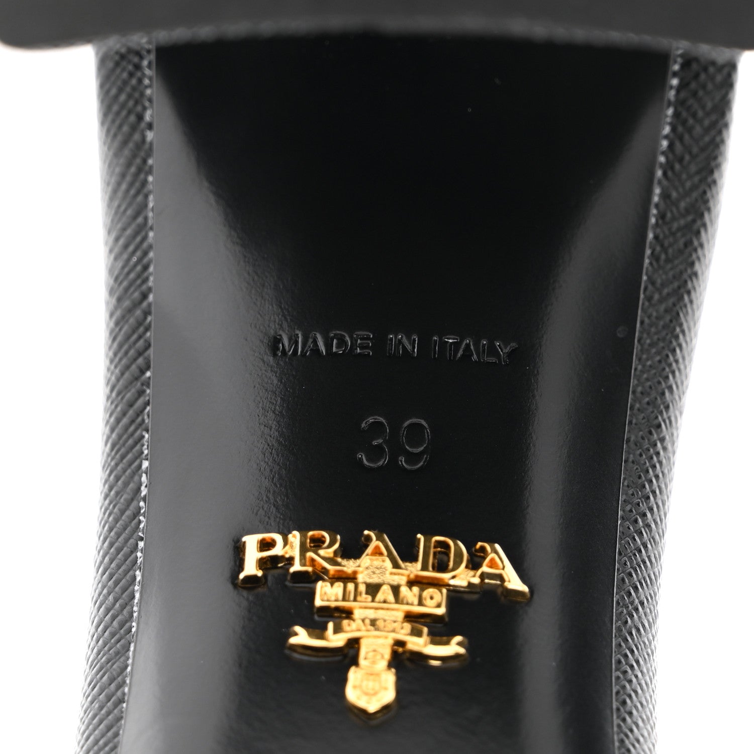 Prada Jacquard Trianglolo Symbole Embroidered Metal Triangle Logo 65mm Block Heel Slide Sandals 39 Black Beige 7 of 8