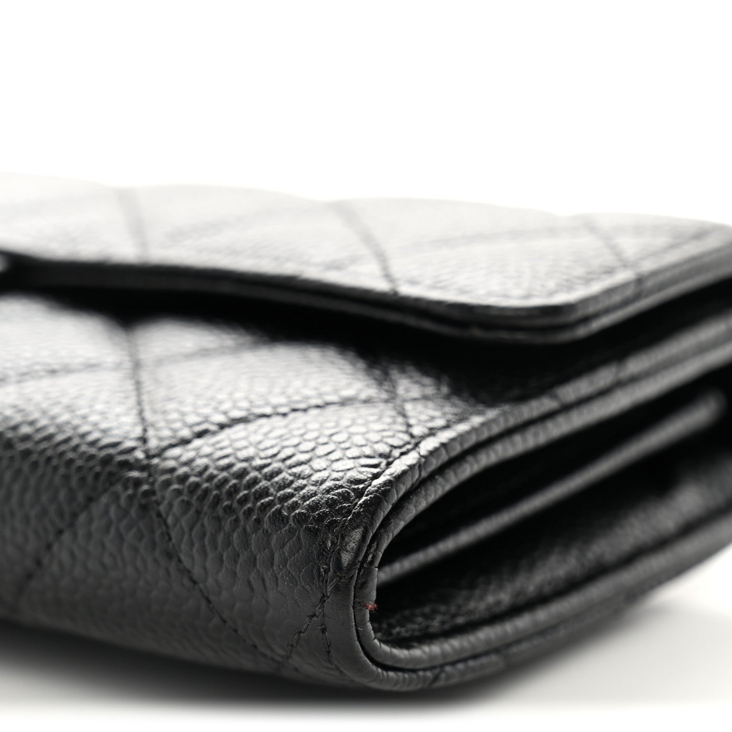 Chanel Caviar Quilted Large Gusset Flap Wallet Black 10 of 11