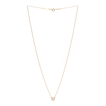 Tiffany 18K Rose Gold Diamond .17ct Elsa Peretti Diamonds by the Yard Pendant Necklace 3 of 8