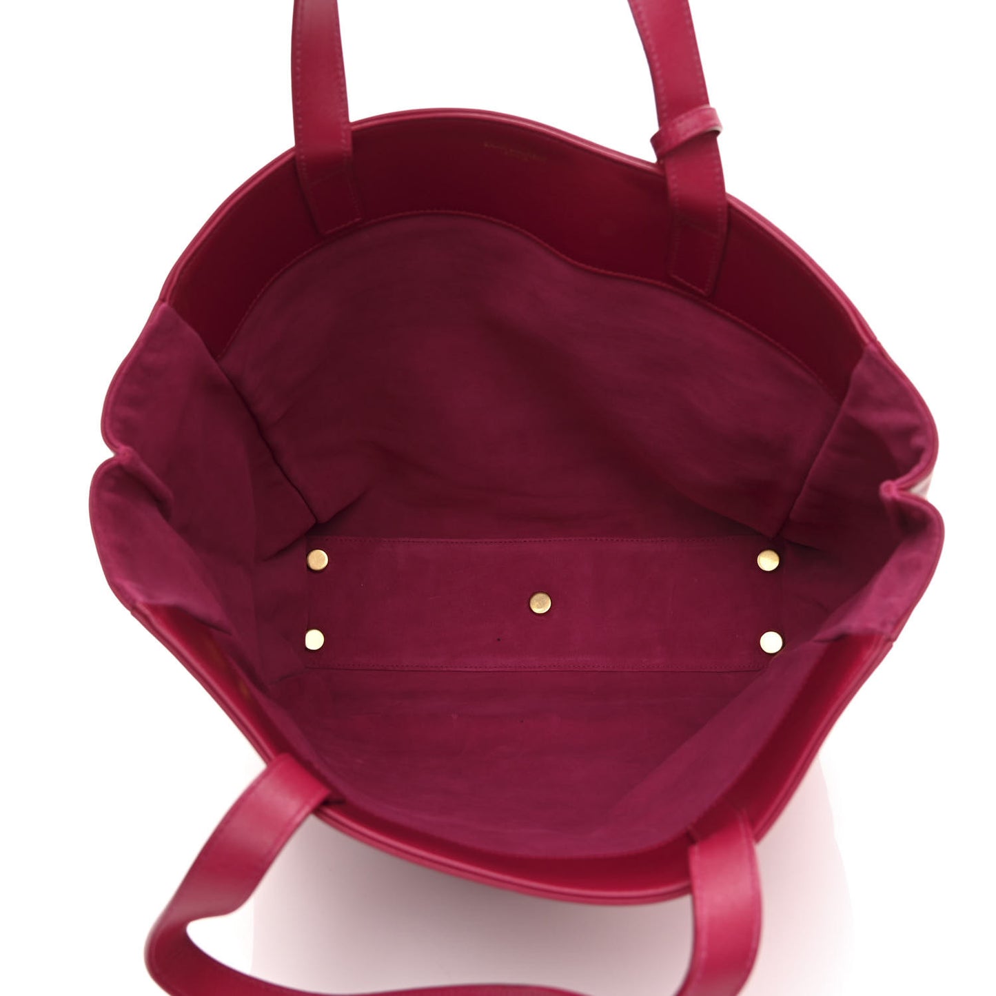 Calfskin Suede Reversible East West Shopping Tote Pink