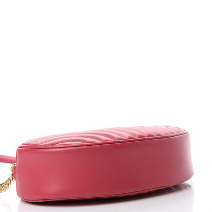Prada Soft Calfskin Impunture Diagramme Chain Crossbody Peonia 4 of 10