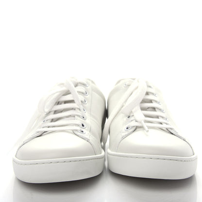 Gucci Calfskin Interlocking G Perforated Womens Ace Sneakers 39 White Grey Sky 2 of 11