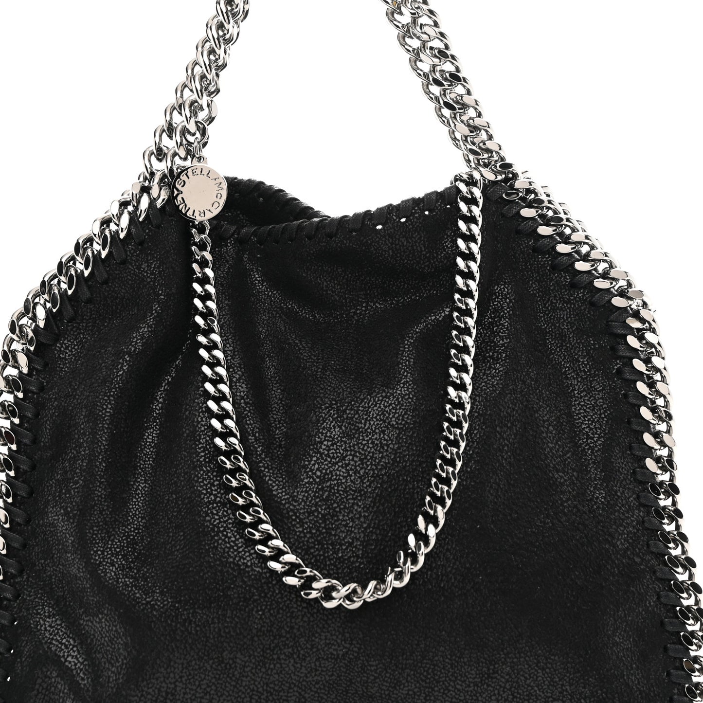 Shaggy Deer Mini Falabella Fold Over Tote Black