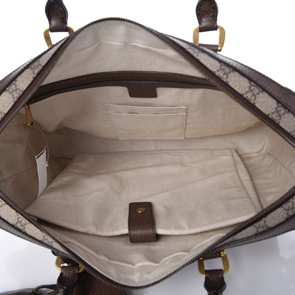 Gucci GG Supreme Monogram Web Slim Briefcase Brown 5 of 7