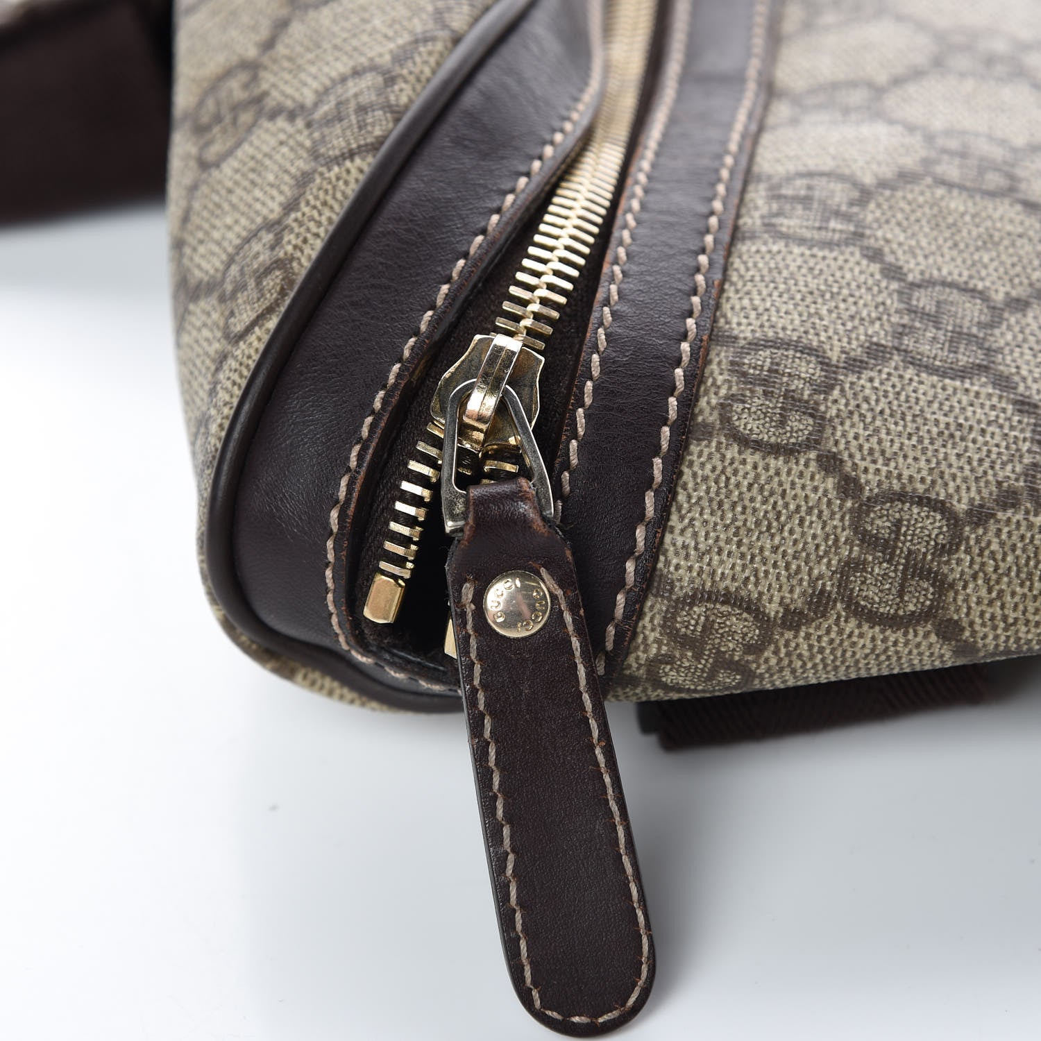 Gucci GG Supreme Monogram Belt Bag Dark Brown 8 of 11