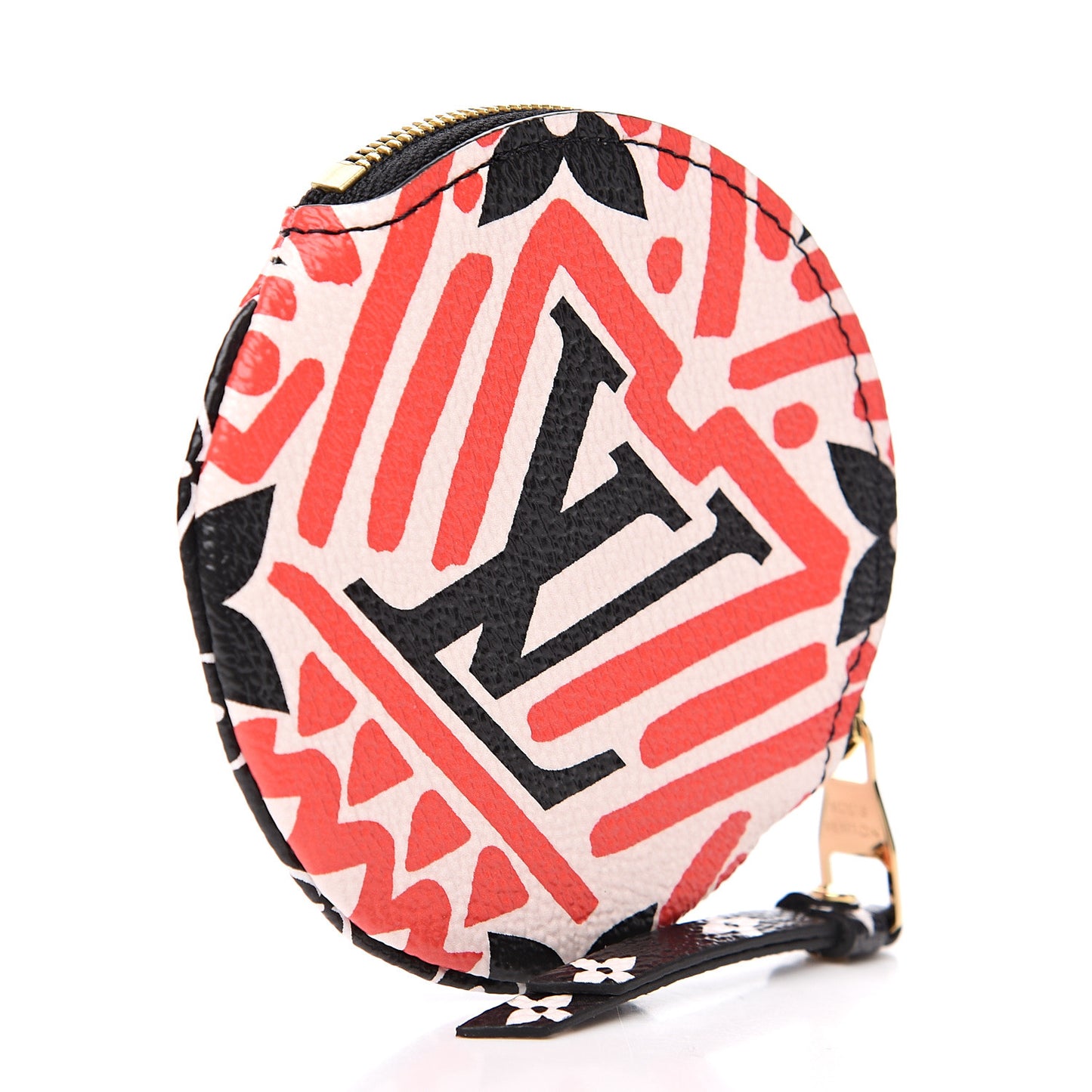 Monogram Giant Crafty Round Coin Purse Creme Rouge