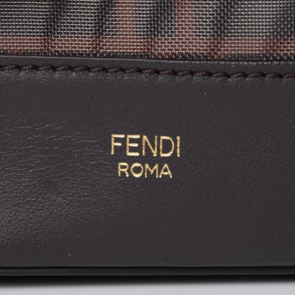 Fendi Mesh Vitello Grace F is Fendi FF 1974 Grande Mon Tresor Bucket Bag Marrone Black Ebano 9 of 11