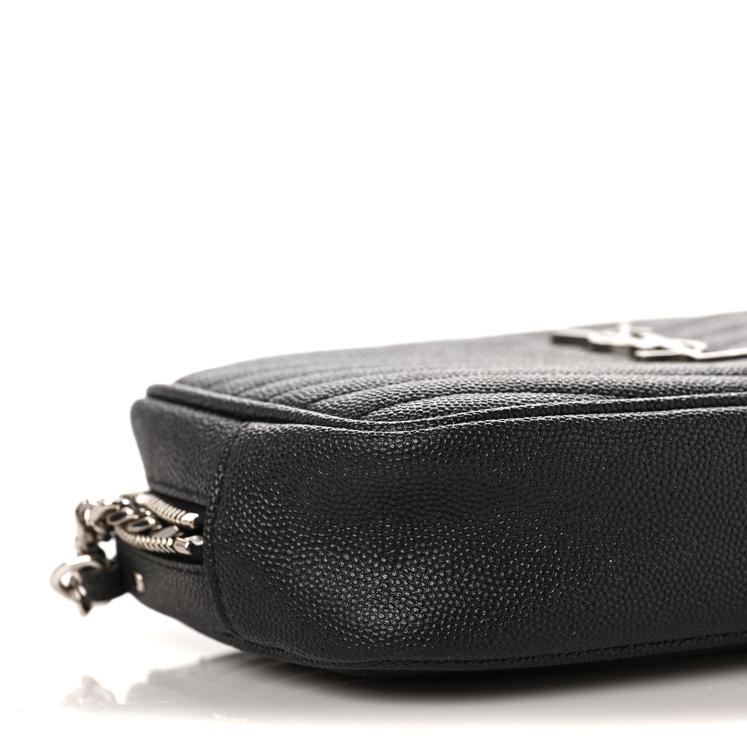 Saint Laurent Grain De Poudre Matelasse Monogram Mini Lou Camera Bag Black 8 of 11