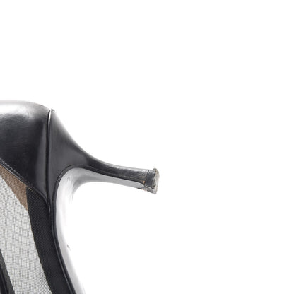 Chanel Lambskin Mesh CC Kitten Heels Pumps 38 Black 14 of 17