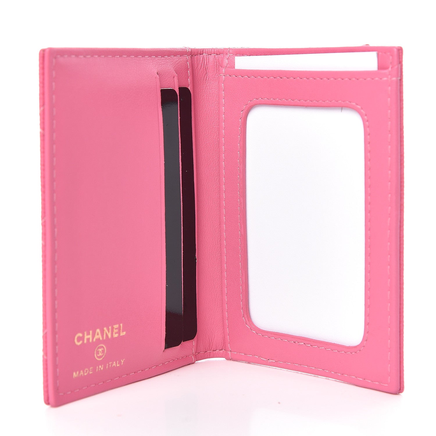 Chanel Caviar Quilted Card Holder Wallet Pink 4 of 7