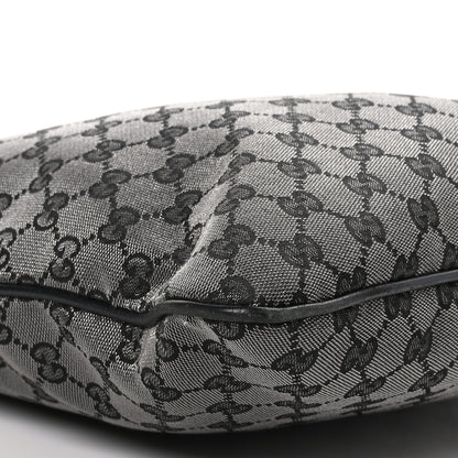 Gucci Calfskin Canvas Monogram Flat Vertical Tote Black 8 of 9