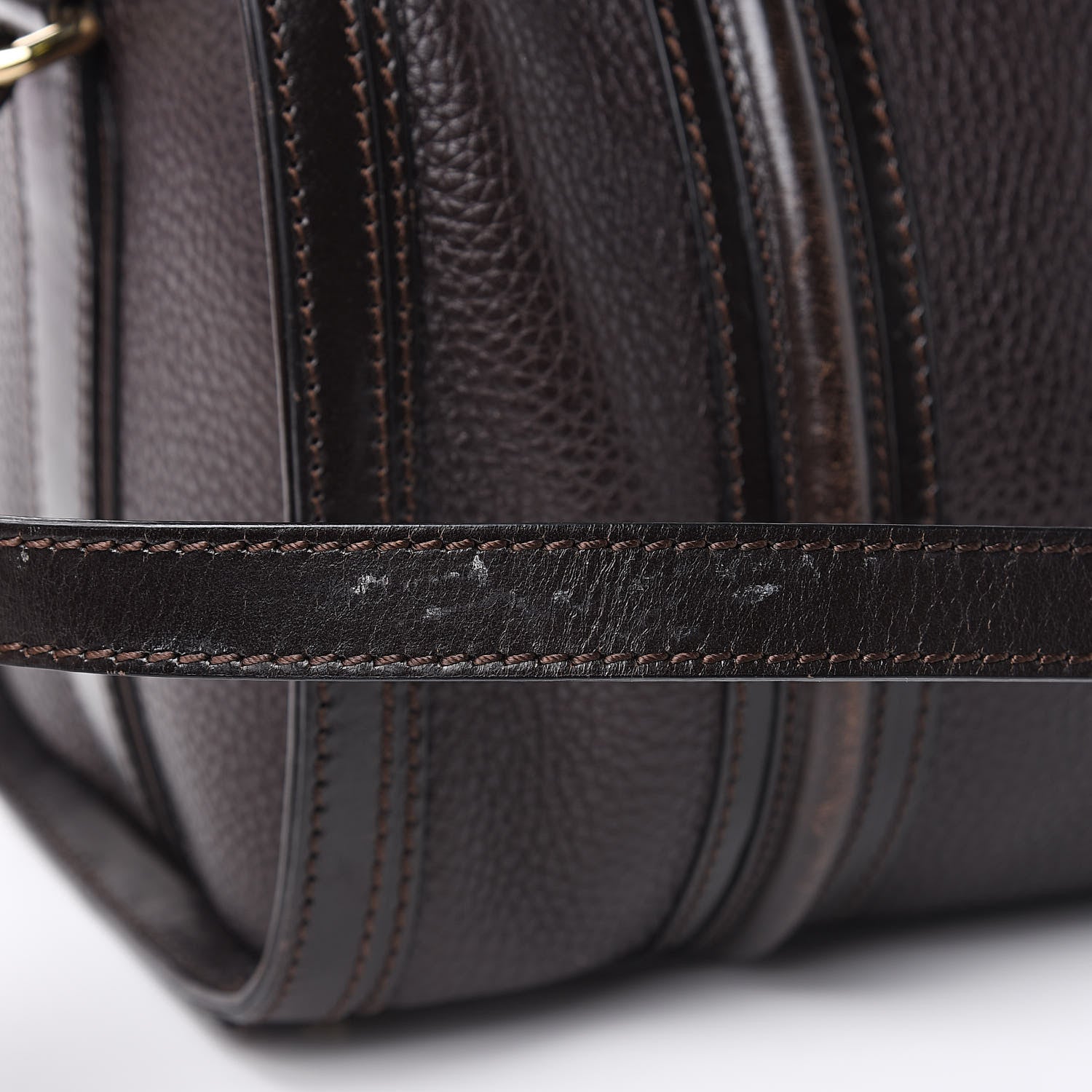 Burberry Grainy Calfskin Medium Alchester Bowling Bag Dark Chocolate 13 of 16