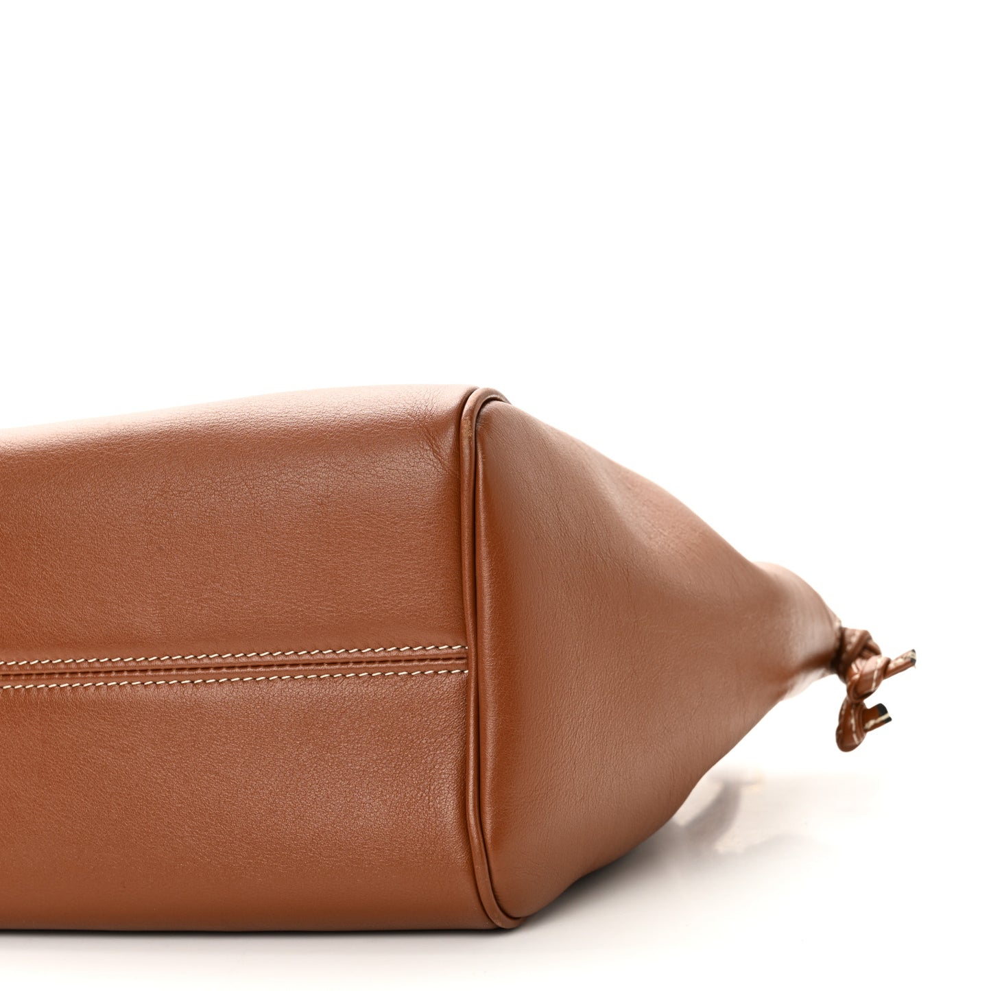 Smooth Calfskin Cuir Small Triomphe Cabas Drawstring Tan